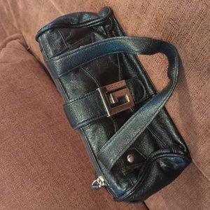 Guess black leather mini purse